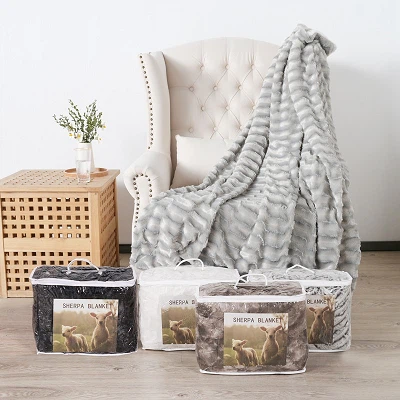 100%polyester  Faux Fur Blanket