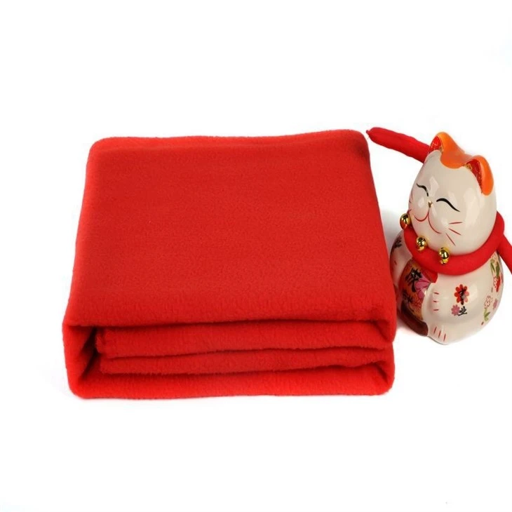red polar fleece blanket