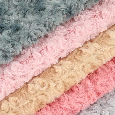 Ткань PV флис с тиснением Rose