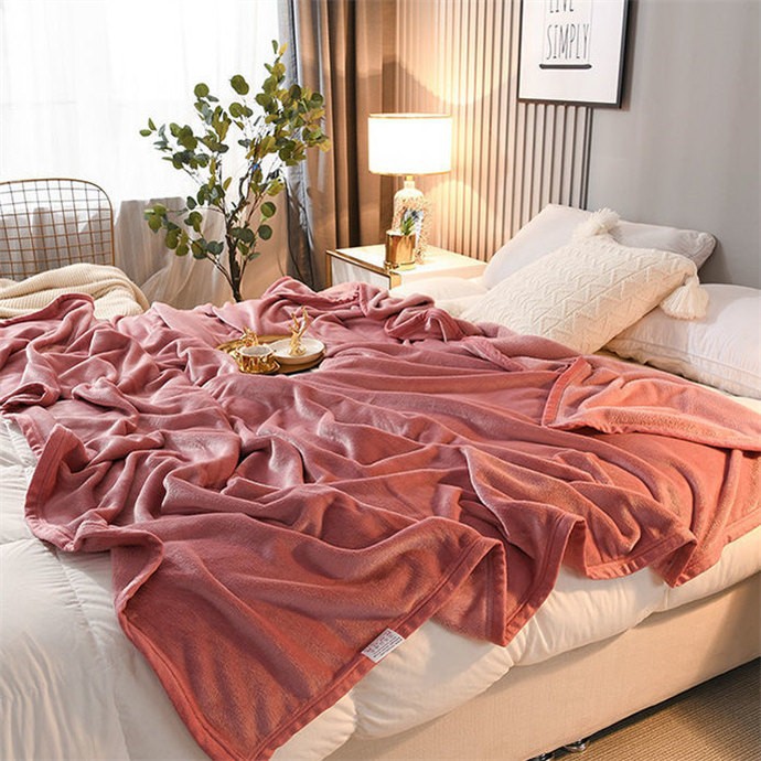 coral fleece blanket for winter