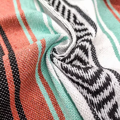 Cotton Mexican Blanket With Tassel